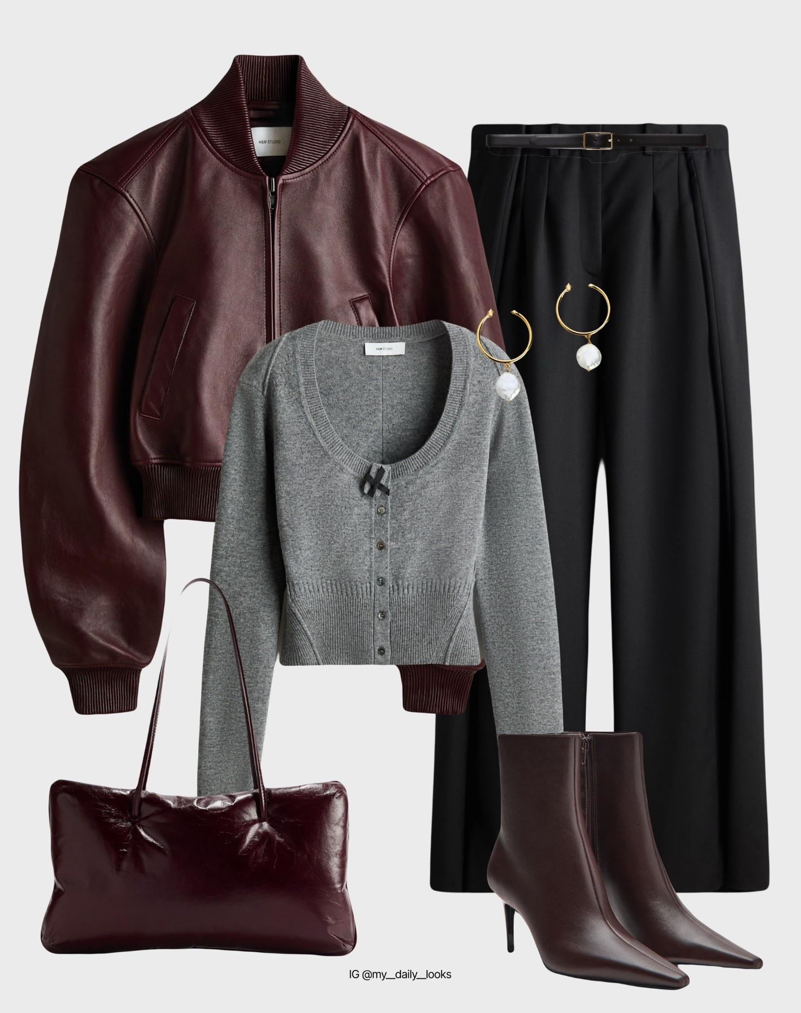 H&M Studio Collection 🖤 

Tags: spring outfits, leather jacket looks, spring jacket, 2026 trends, burgundy, mohair jumper, H&M new-in, capsule wardrobe, high street.

#LTKFashionMonth #LTKstyletip, #LTKSpring
trends

#LTKootd #LTKspring #LTKspringtrends