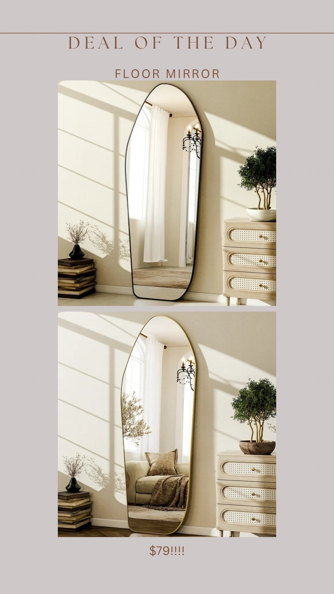 Brand new Walmart floor mirror!!!!! This is the best price I’ve found for this shape & size 😍🚨 

#LTKFindsUnder100 #LTKSaleAlert #LTKHome