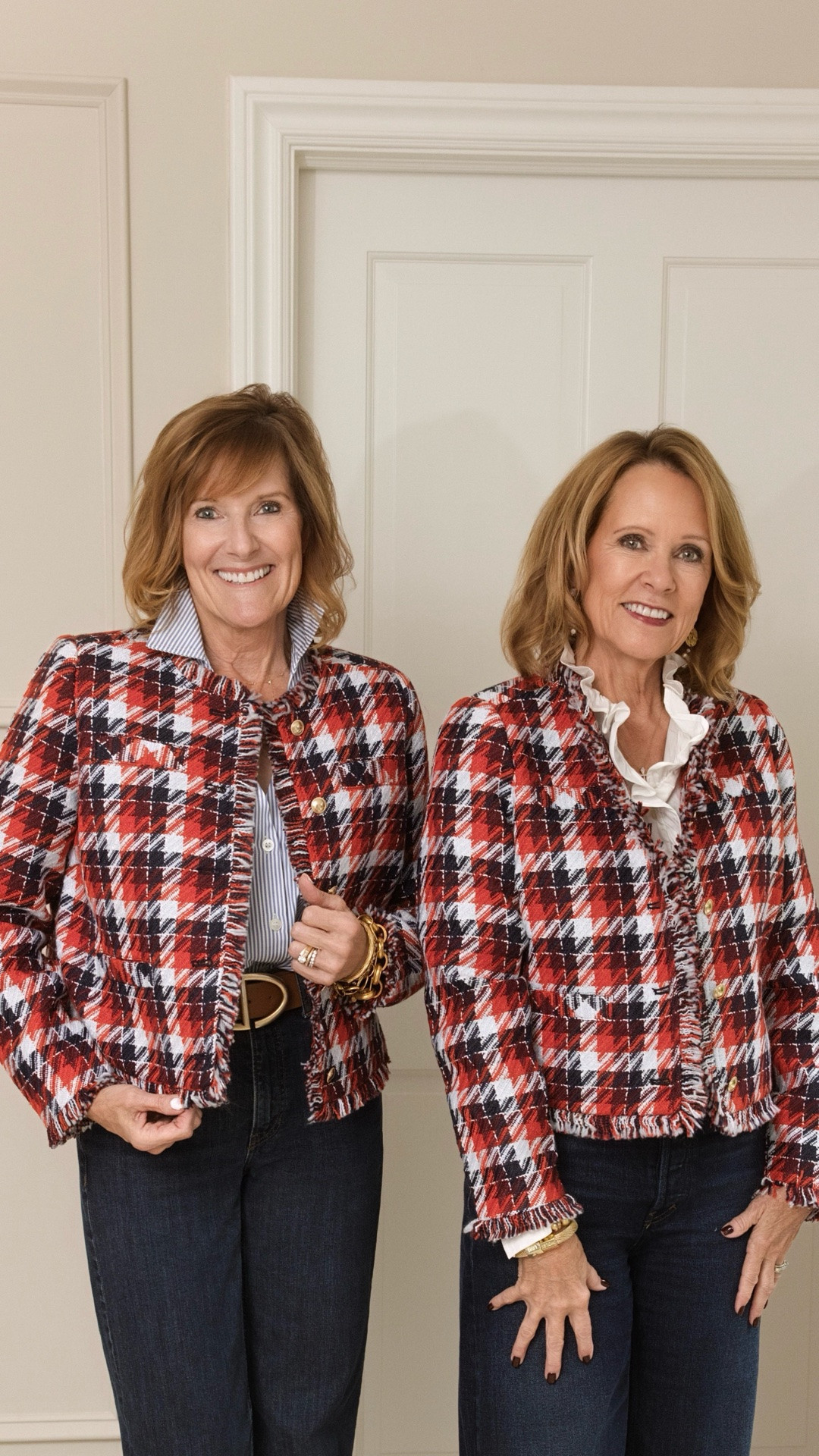 We love to share great finds with you.  Love this jacket and the ruffle neck blouses are great basics.  
Pair the french blue blouse with chocolate brown!

#LTKgreatfinds

#LTKootd #LTKWorkwear