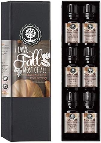 I Love Fall Fragrance Oils Set Including Brown Sugar & Fig, Sweet Cinnamon Pumpkin, Caramel Apple... | Amazon (US)