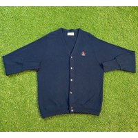 Vintage Izod Cardigan Sweater Made USA Size Large L Blue 1980S 80S Designer Streetwear Comfy Button Down | Etsy (US)