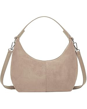 Suede Crescent Tote Bags for Women Vintage Shoulder Bag Brown Suede Handbag Casual Crossbody Bag ... | Amazon (US)