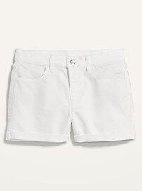 Mid-Rise White Jean Shorts for Women -- 3-inch inseam | Old Navy (US)