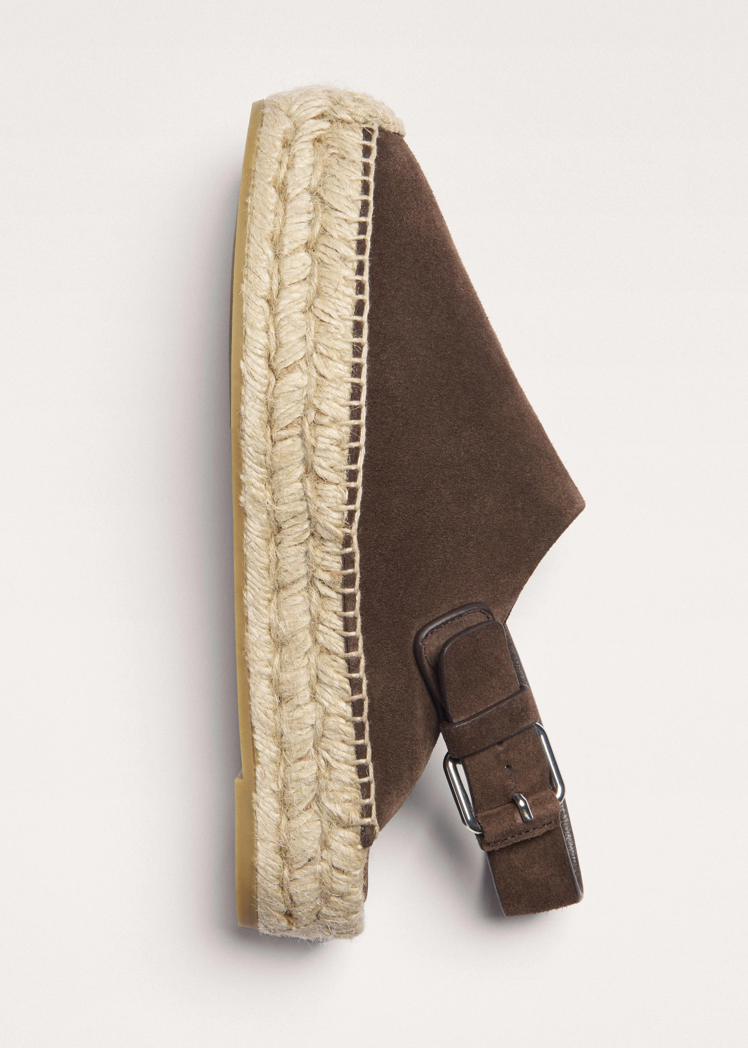 Women's Brown Espadrille Suede Clog | ME+EM | ME+EM US