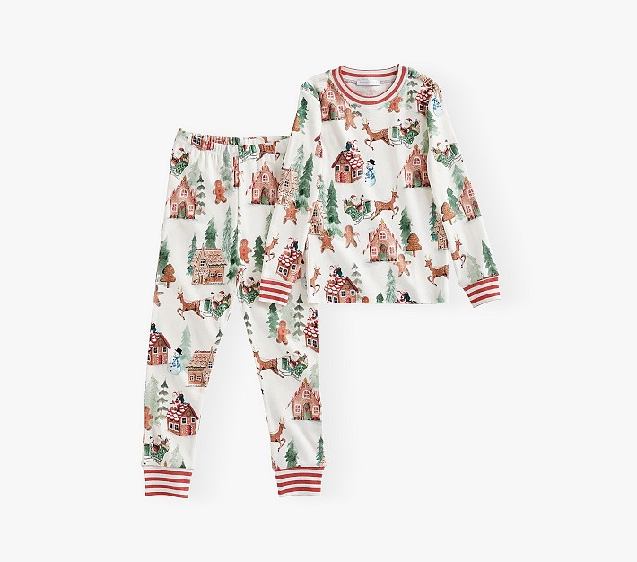Gingerbread Organic Cotton Pajama Set | Pottery Barn Kids