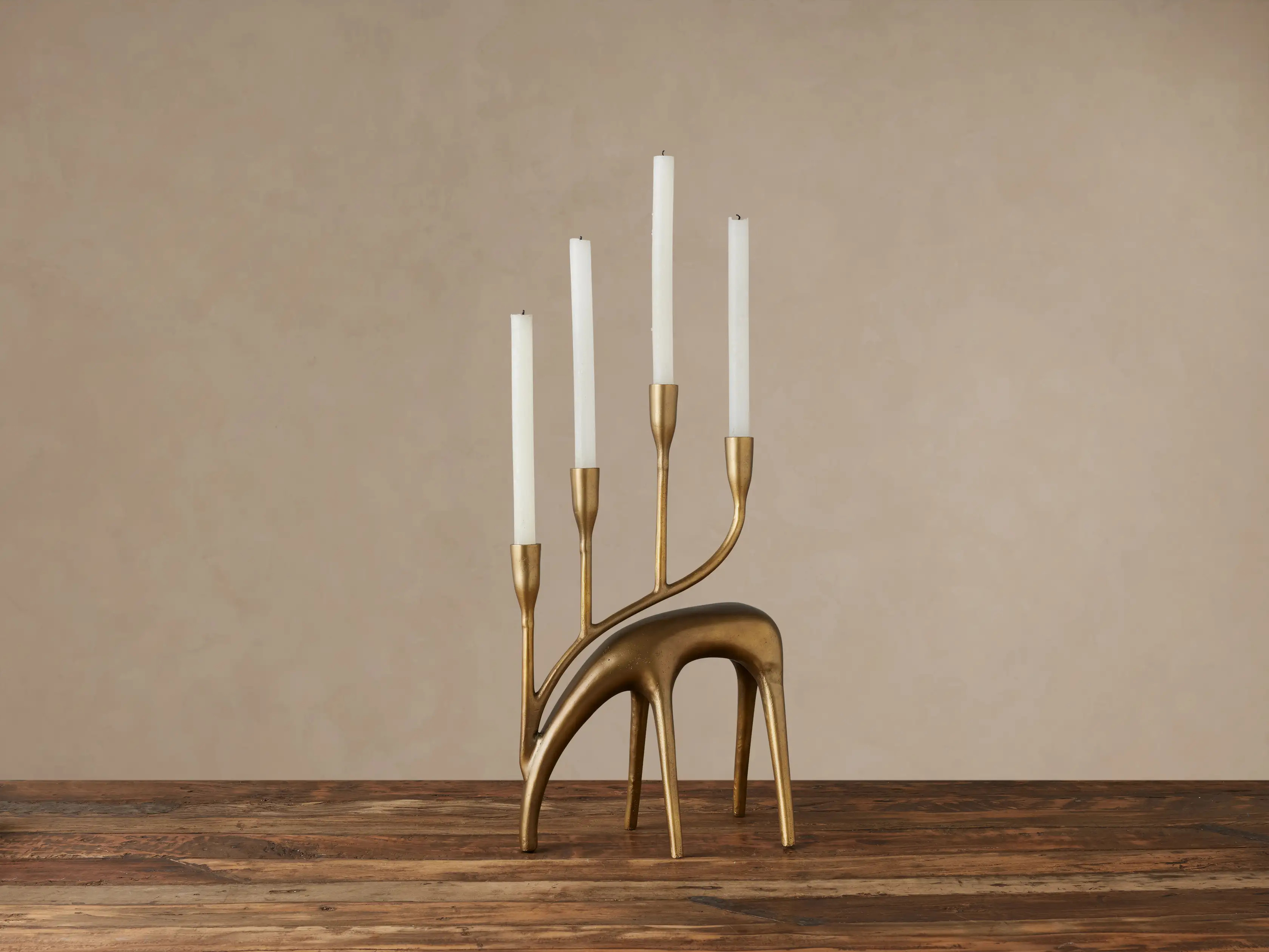 Grazing Deer Taper Holder | Arhaus