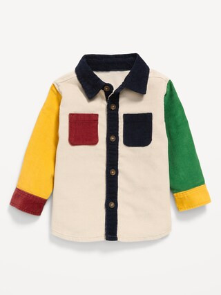 Long-Sleeve Color-Block Corduroy Shirt for Baby | Old Navy (US)
