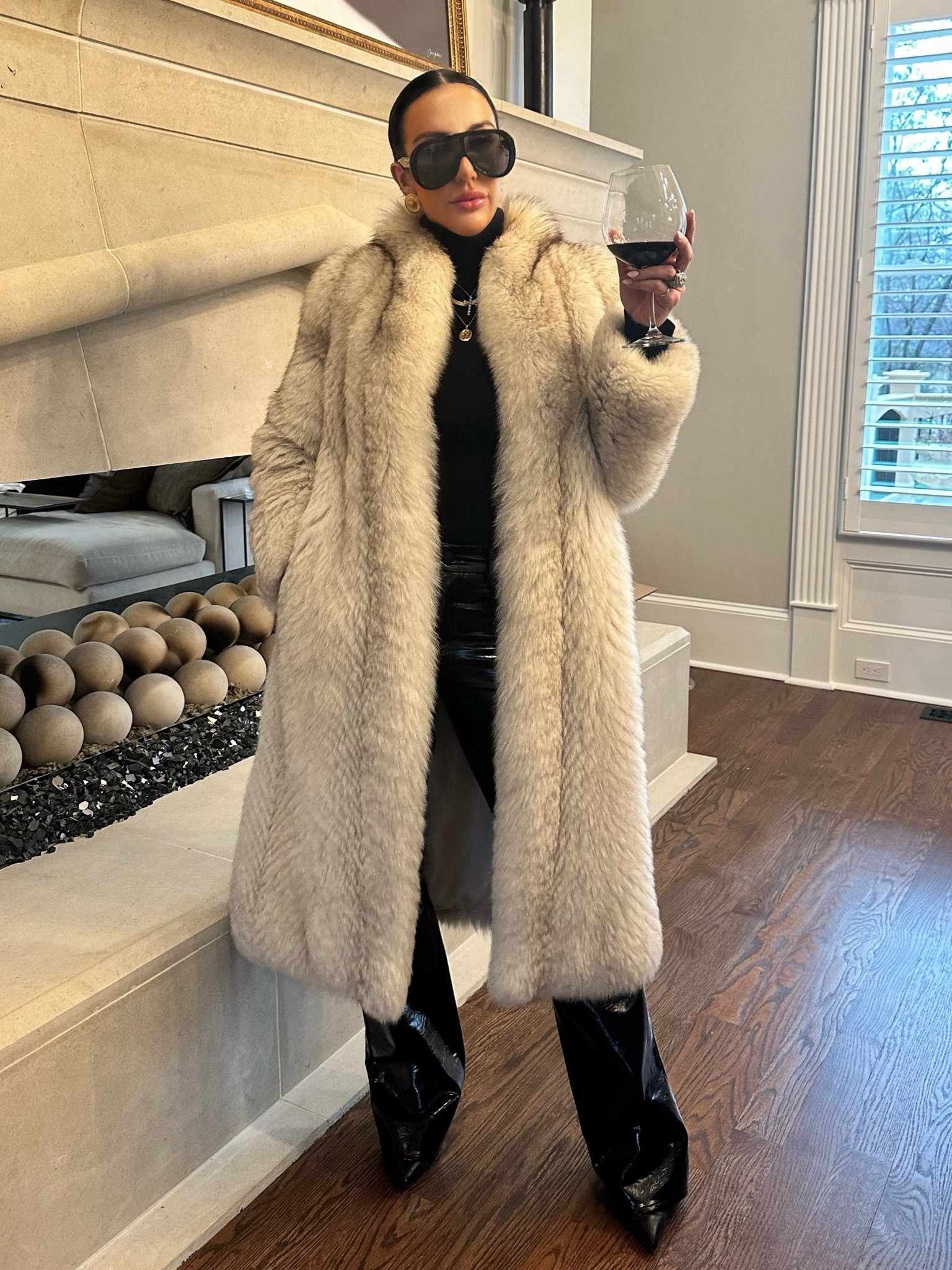 Y’all are going to love these Faux Leather pants plus they’re under $200. Perfect for your Mob Wife Winter! Wearing a 26 in the waist. 
Fur Coat, Winter Outfit, Leather Pants 

#LTKMostLoved #LTKstyletip #LTKSeasonal