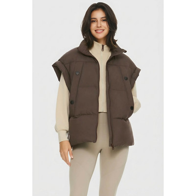 Orolay Oversized Sleeveless Classic Puffer Vest in Olive at Nordstrom, Size Large | Nordstrom