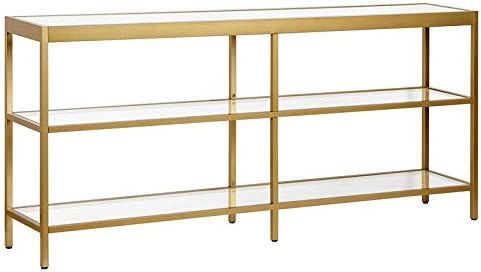 Alexis 64'' Wide Rectangular Console Table in Brass | Amazon (US)