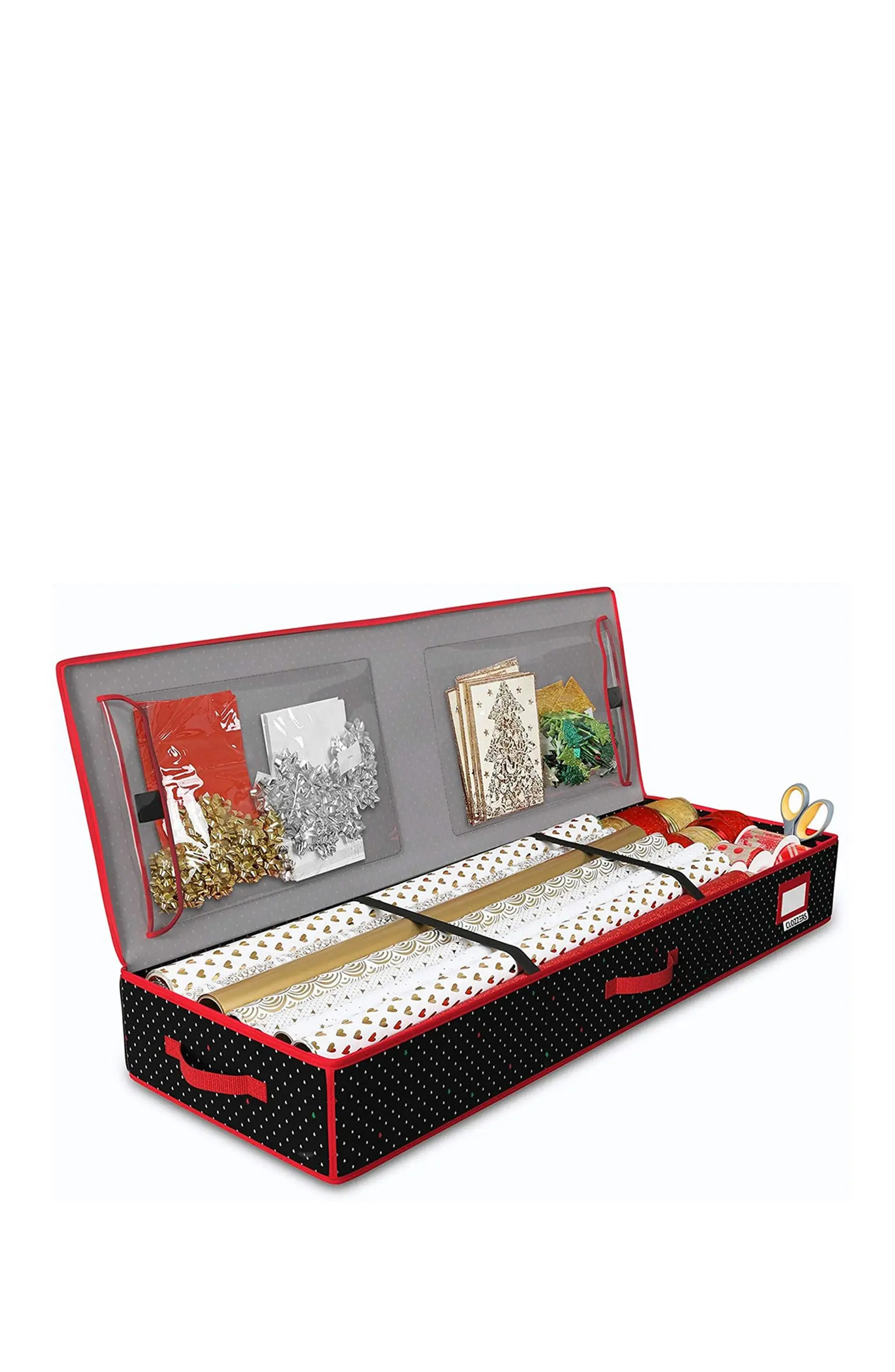 Gift Wrap Organizer & Storage Box - 24 Rolls - Grey Village Print | Nordstrom Rack