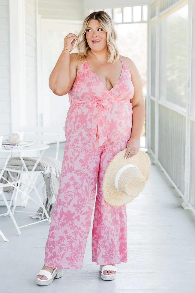 Sweet But Salty Pink Floral Jumpsuit | Pink Lily