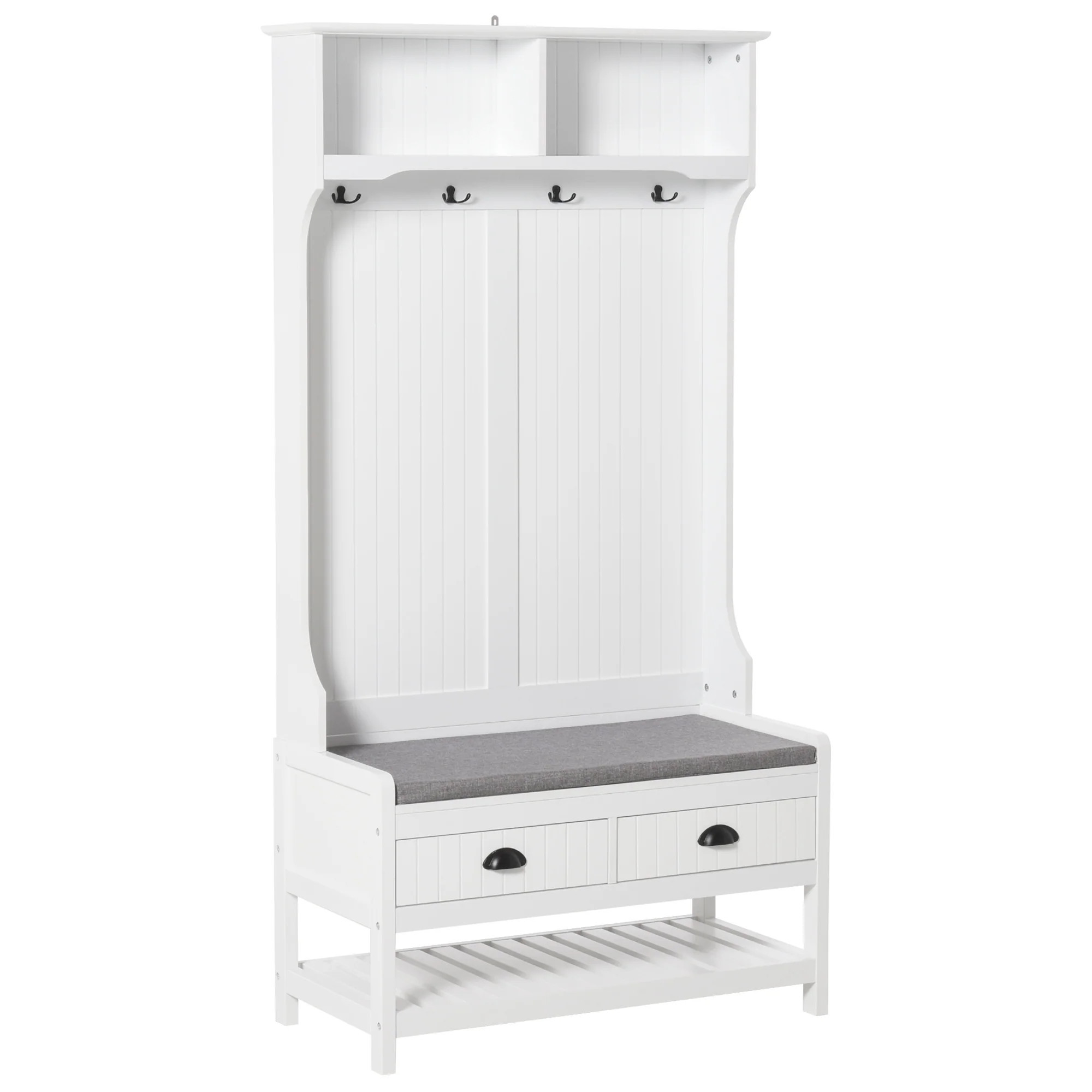 3-in-1 Entryway Bench with Coat Hooks and Drawers | Shop Simon