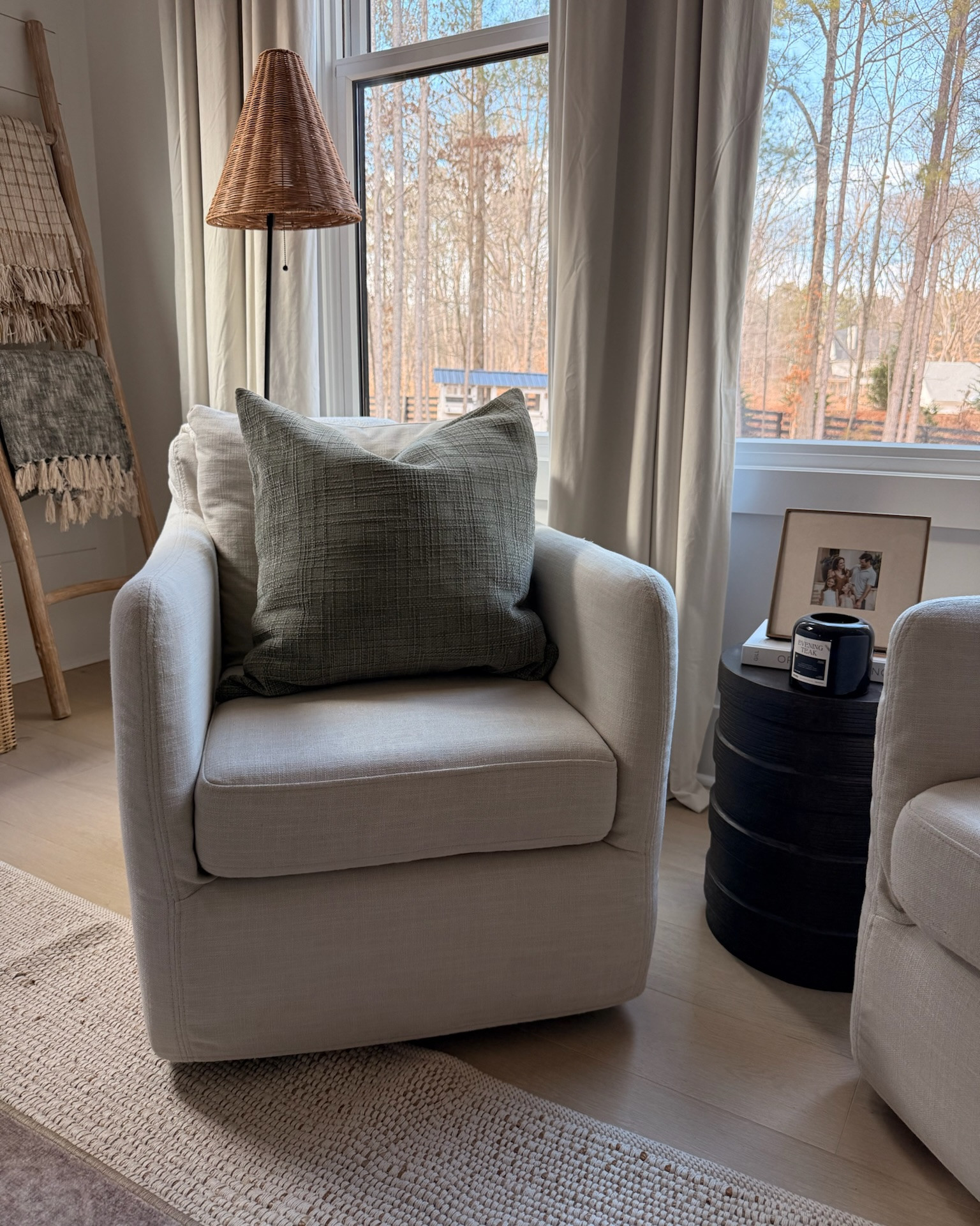 🌸 One of the easiest ways to refresh your home for spring? Start with pillows and rugs.
This cozy seating area feels brand new with soft neutral accent chairs, fresh sage-toned pillows, and layered rugs that add warmth and texture without feeling heavy. The natural light, woven floor lamp, and airy window treatments complete this Modern Classic spring upgrade.

#porcheandco #springhomerefresh #springpillowupdate #layeredrugs #modernclassicinteriors #neutraldecor #cozysittingarea #livingroominspo #springdesignideas

Do you want to bring our dreamy Modern Classic style interior design into your own home? 🏡 You’re in luck! Reserve our Online Interior Design packages today -> https://porcheandco.com/edesign ✨ We can’t wait to work with you & design your home with #porcheandco

#LTKdayinmylife #LTKHome #LTKSeasonal