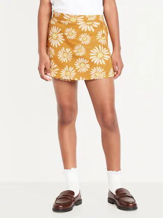 Printed Wrap-Front Jacquard-Knit Skort for Girls | Old Navy (US)