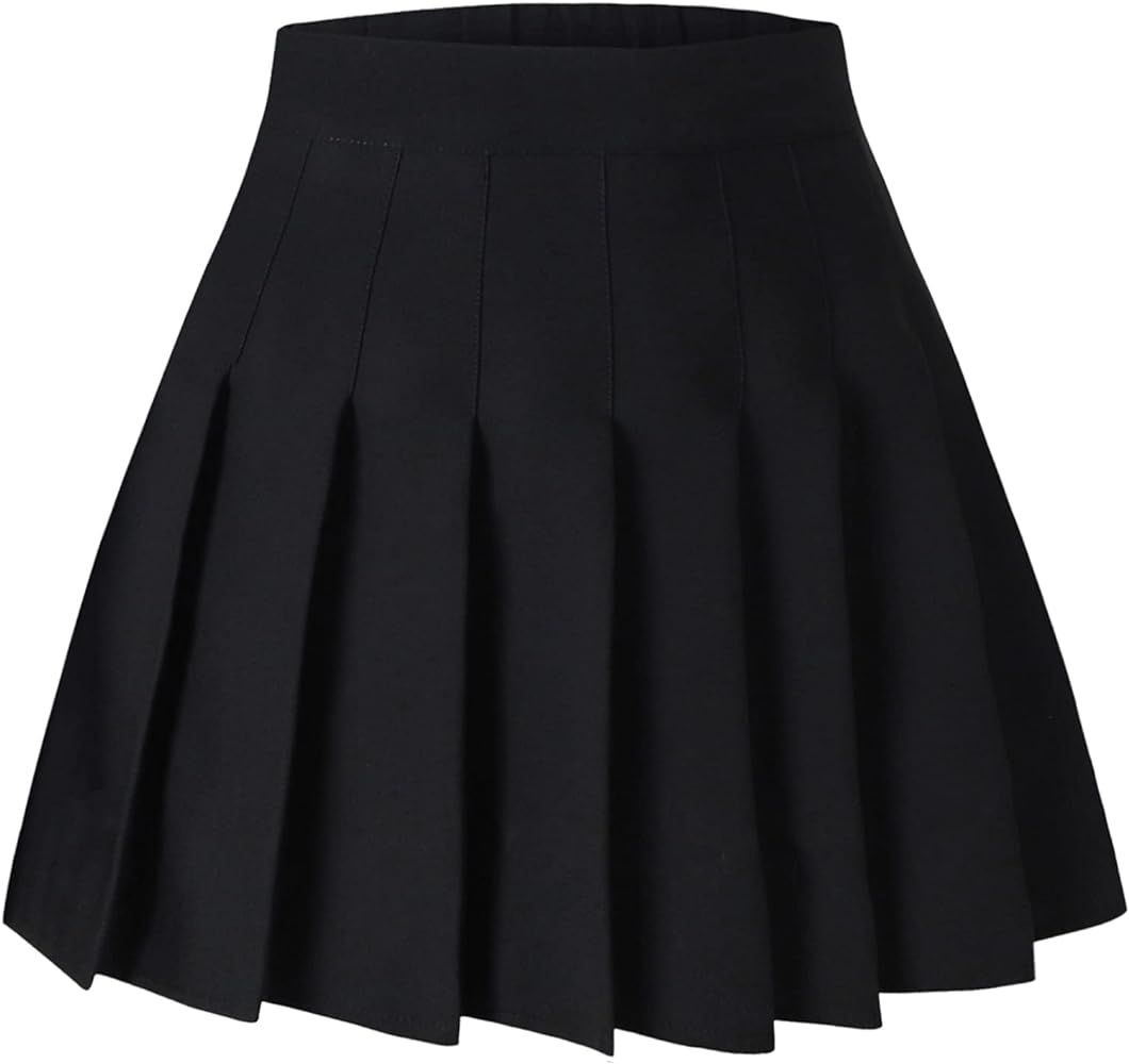 SANGTREE Girls Women's Pleated Skirt with Comfy Stretchy Band, 2 Years - US 4XL | Amazon (US)