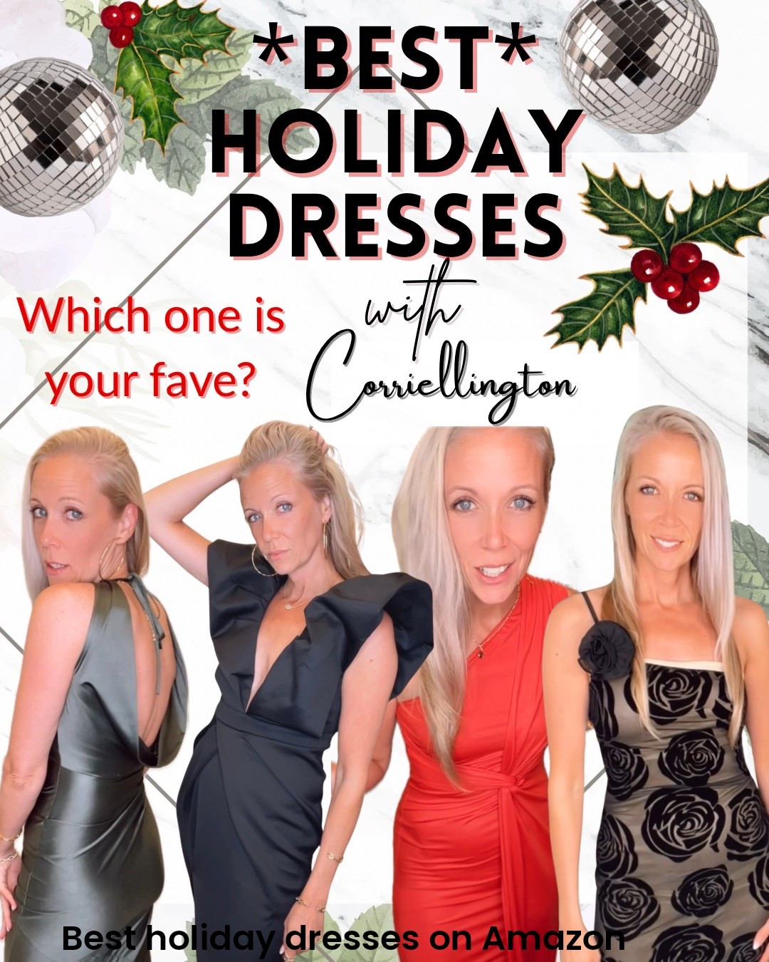 Looking for a holiday dress for a Christmas party outfit or winter wedding guest dress? 

My name is Corrie and I find the best formal dresses on Amazon under $50! 


#LTKHoliday #LTKParties #LTKOver40