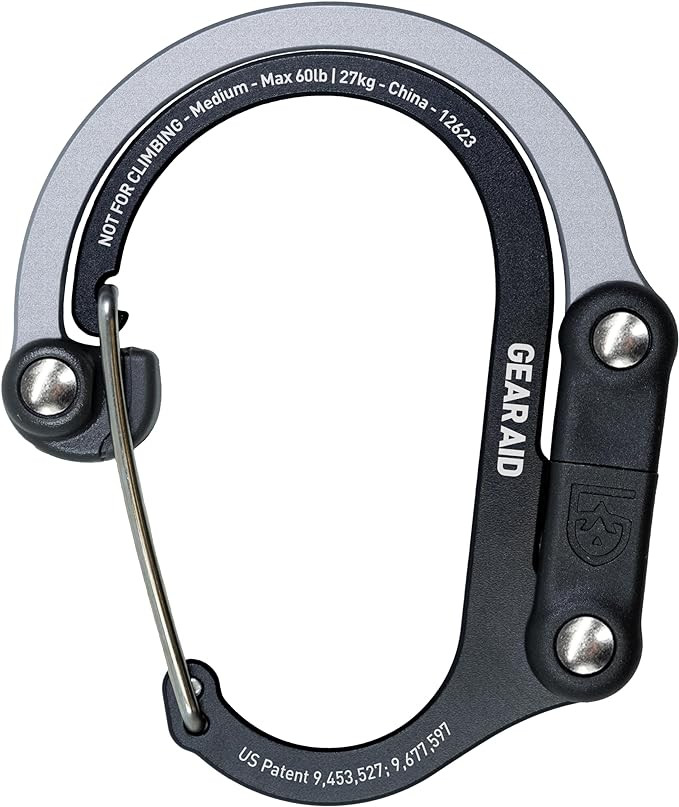 GEAR AID HEROCLIP 360° Swivel Carabiner Gear Clip and Hook (Medium) for Camping, Backpack, Suitc... | Amazon (US)