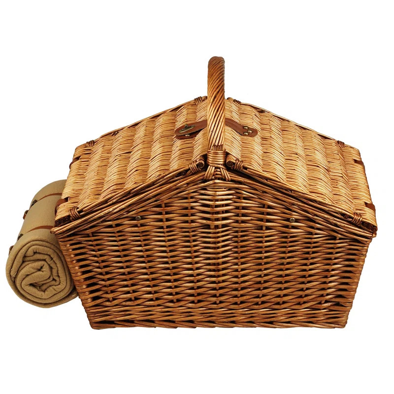 Huntsman Basket for Four with Coffee Set and Blanket in London | Wayfair North America