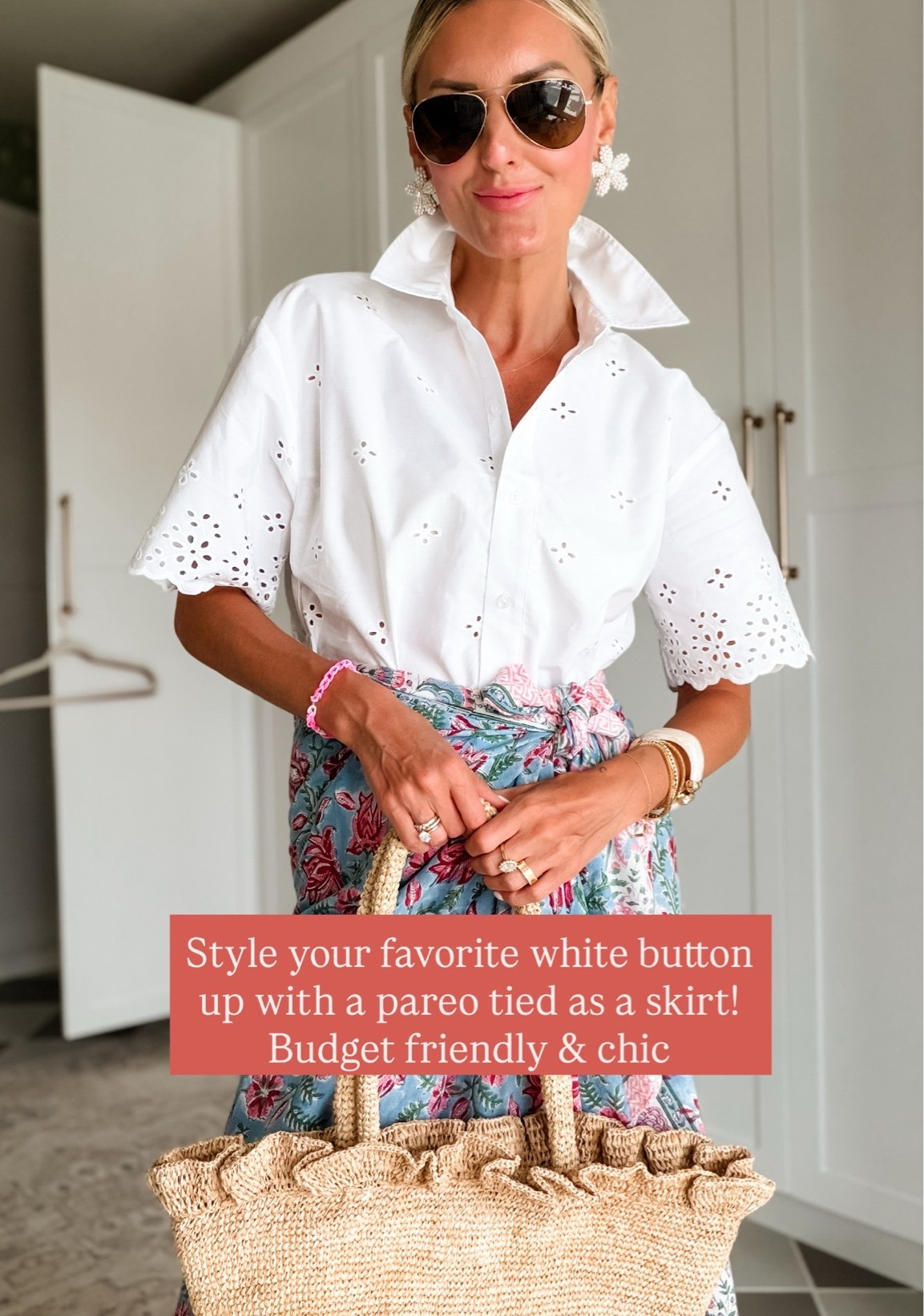 This is one way you can style this top as a cover up for the summer! I love it paired with this pareo! So cute! Wearing S, but again I'm going to exchange for XS! Loverly Grey, Walmart, Amazon, swimsuit cover up, resort wear, vacation looks

#LTKootd #LTKSeasonal #LTKSwim