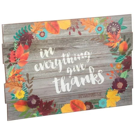Harvest Give Thanks Wood Sign | Walmart (US)