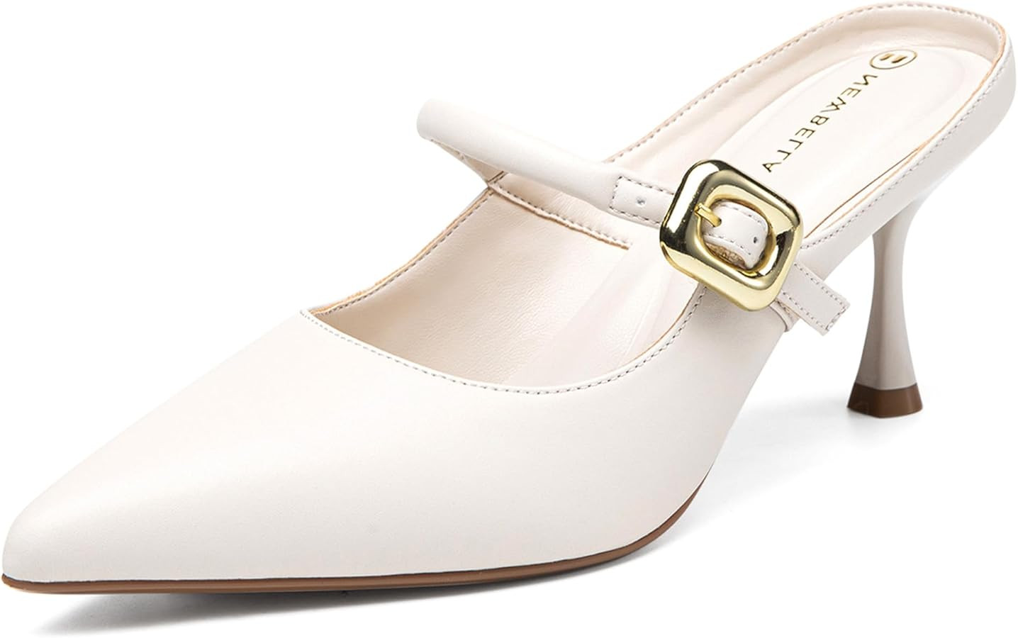 Women's Pointed Toe Heeled Mules, Knit Sandals, Slip-On Shoes | Amazon (US)