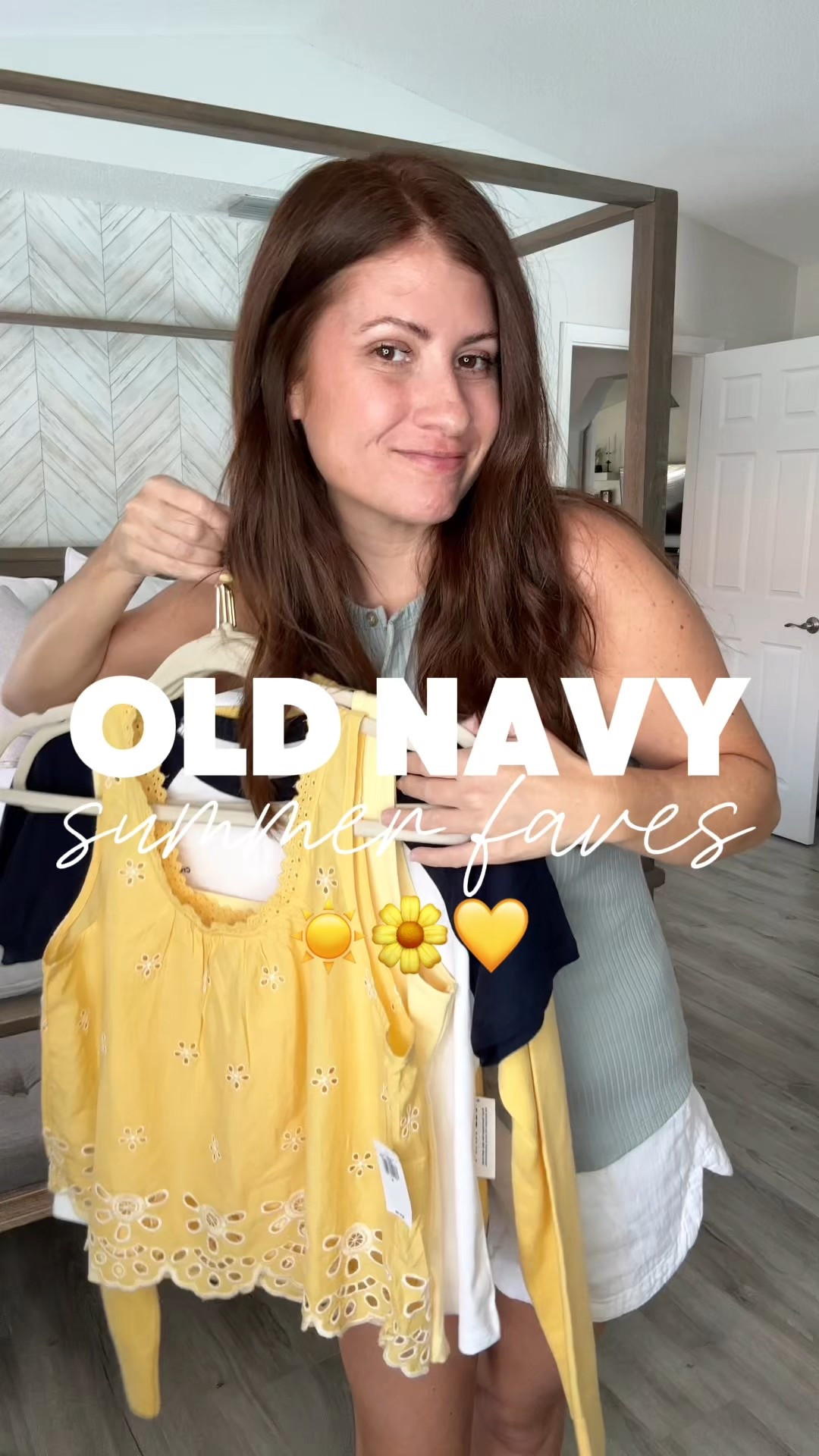 LAST DAY FOR 50% OFF AT OLD NAVY 🚨📢 And you aren’t going to want to miss these deals because there are so many cute styles for spring and summer! Clearly I’m in my 💛🍌🧈🍋🌼 era (but aren’t we all 😊)!  Sharing a handful of new finds I’ll be wearing on repeat! 

Follow me for more affordable fashion, deals and more! 

Wearing:
Button down tank- small
Gauze shorts- small
Cardigan- medium 
Cropped tees- small
Denim jacket- medium 
Eyelet tank- smalll

#LTKSaleAlert #LTKStyleTip #LTKOver40