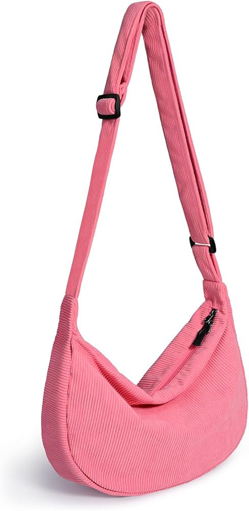 Crossbody Sling Bag for Women Men Trendy, Crescent Bag with Adjustable Strap, 2 Zippers Lightweig... | Amazon (US)