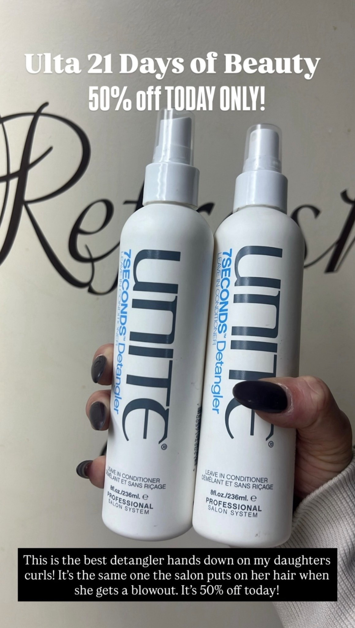 Ulta 21 Days of Beauty, best detangler, hair routine, curly hair routine, my Unite detangler is 50% off! I also linked the other deals today that are 50% off!! @ULTA Beauty  #LaidbackLuxeLife

Hey Beautiful! Feel free to comment on this post if you have any questions! 🫶🏽

Follow me for more fashion finds, beauty faves, lifestyle, home decor, sales and more! So glad you’re here!! XO, Karma

#LTKSaleAlert #LTKBeauty #LTKSpringSale