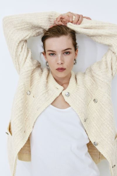 Textured-knit cardigan | H&M (UK, MY, IN, SG, PH, TW, HK)