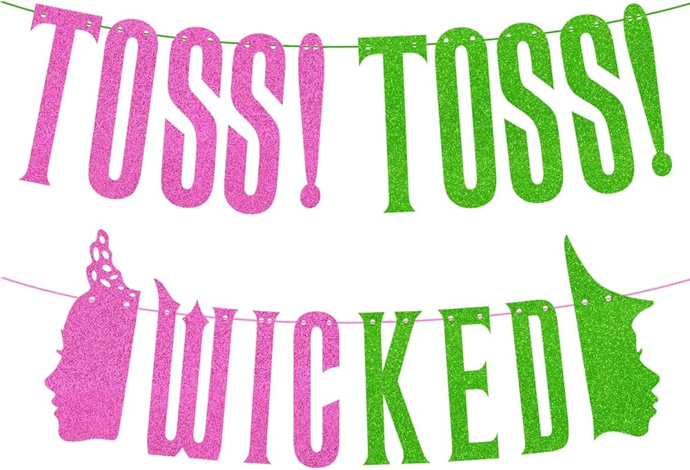 Need DIY Witch Party Banner Decorations, Glitter Pink Green Theme Party Birthday Banner Supplies,... | Amazon (US)