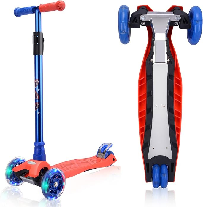 3 Wheel Scooter for Kids Ages 6-12,Kids Scooter with Light Up Wheels, Sturdy Deck Design, and 4 H... | Amazon (US)