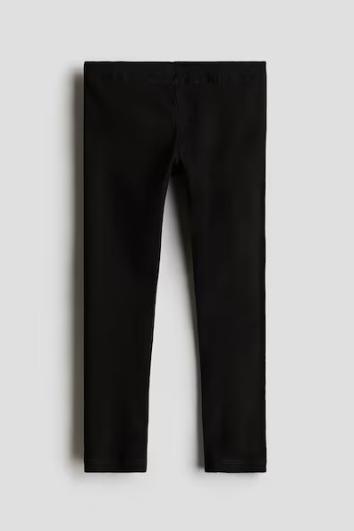 H & M - Ribbed Jersey Leggings - Black | H&M (US + CA)