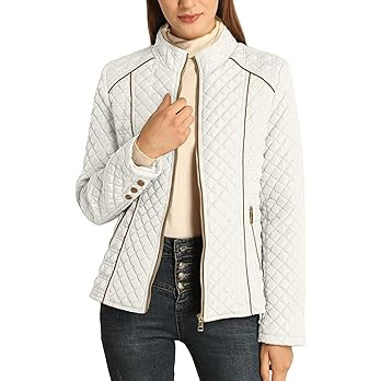 Bellivera Women's Stand Collar Lightweight Quilted Puffer Jacket Padded Zip Coat for Spring and W... | Amazon (US)