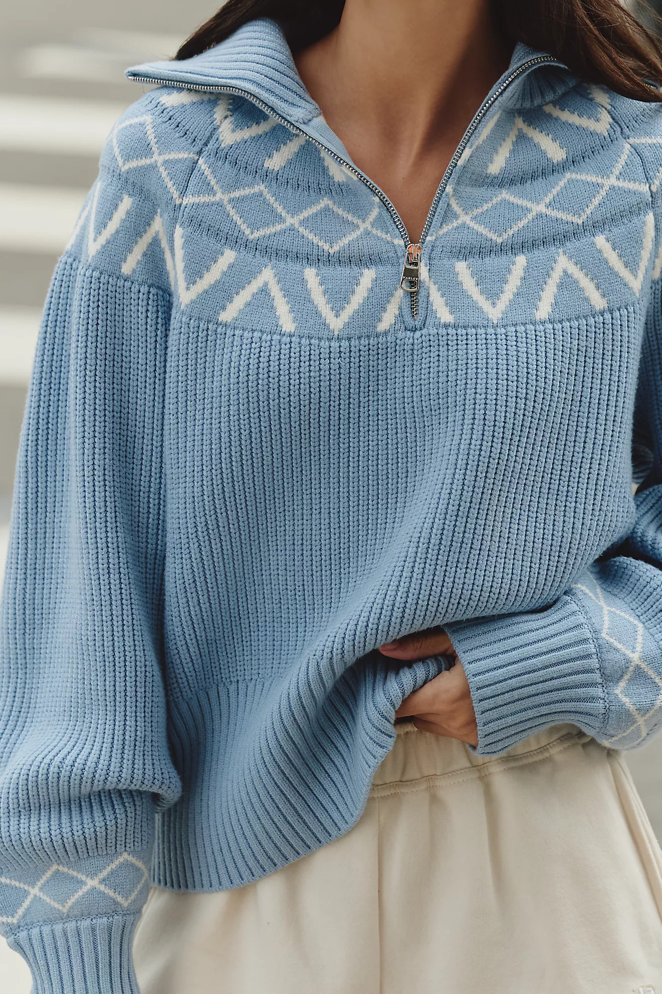 Varley Sigrid Fairisle Half-Zip Sweater | Anthropologie (US)