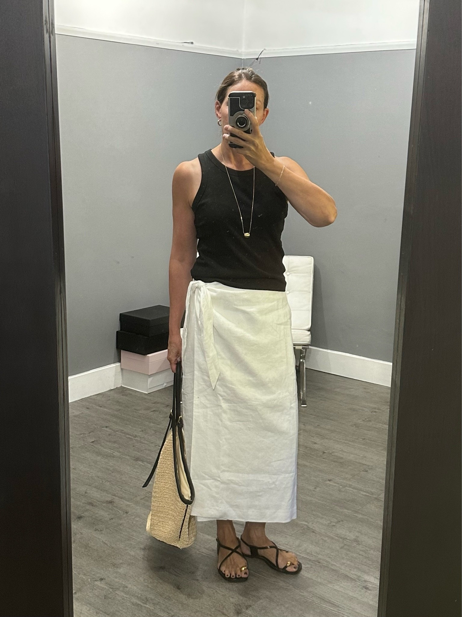 A minimal heatwave look. This beautiful tie front wrap skirt is fully lined and so chic. Now almost half price in the sale x

#LTKuk #LTKsummer #LTKover50style