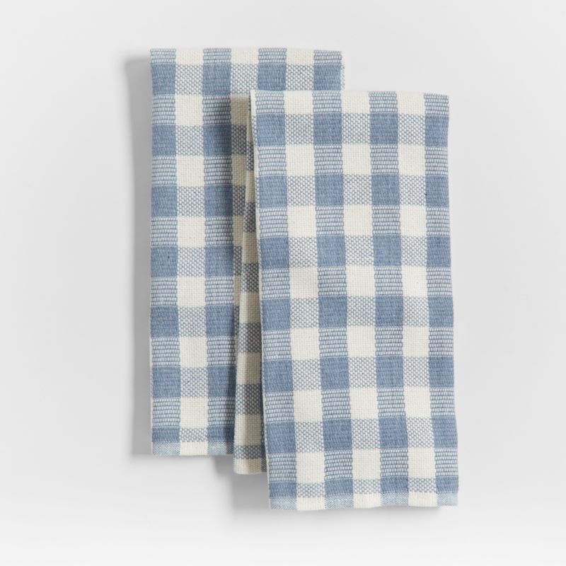 The New Denim Project Plaid Dish Towels, Set of 2 | Crate & Barrel | Crate & Barrel