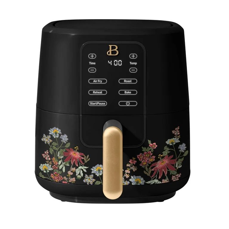 Beautiful 3 Qt Air Fryer with TurboCrisp Technology, Wildflower by Drew Barrymore, Black | Walmart (US)