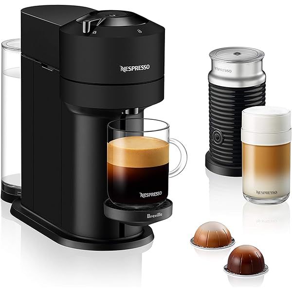 Nespresso® Vertuo Next Premium Coffee and Espresso Machine by Breville with Aeroccino, Dark Chrome | Amazon (US)