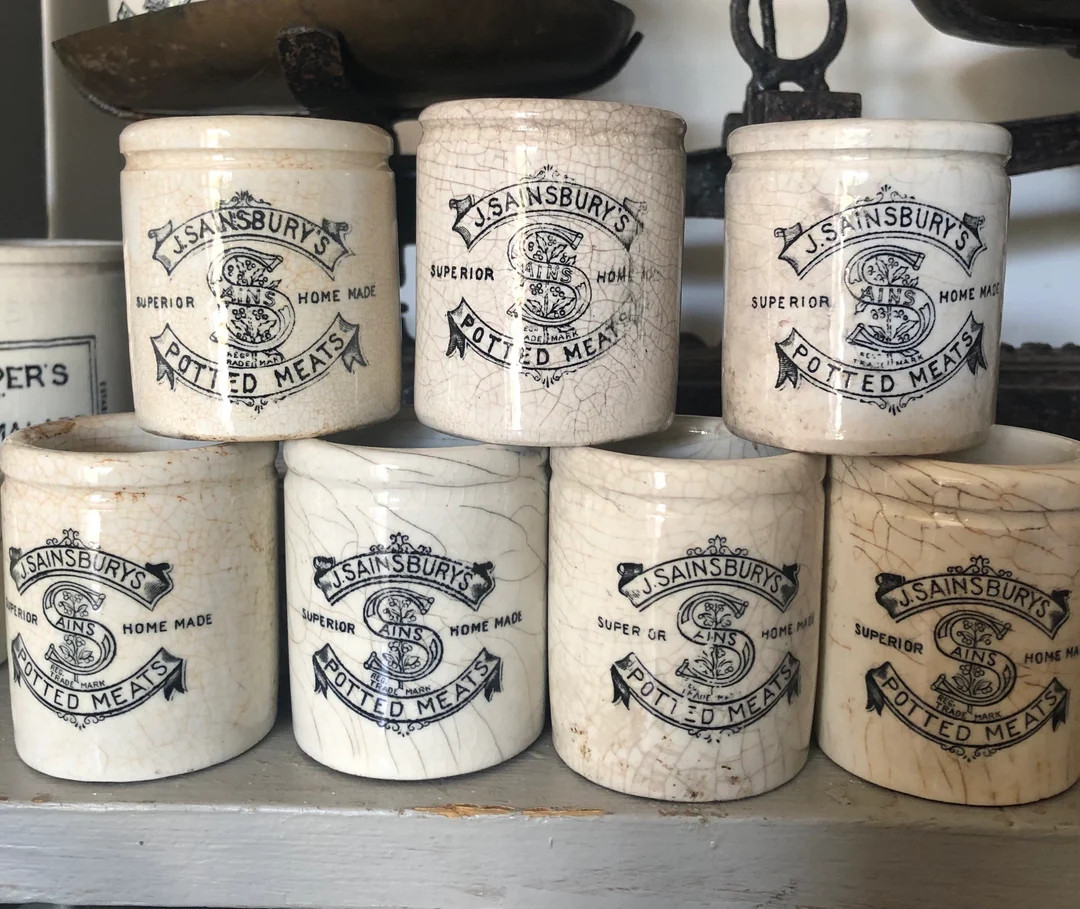 Sainsbury's Meat Pot English Advertising Some Have Crazing, Staining, or Slight Imperfections Due... | Etsy (US)