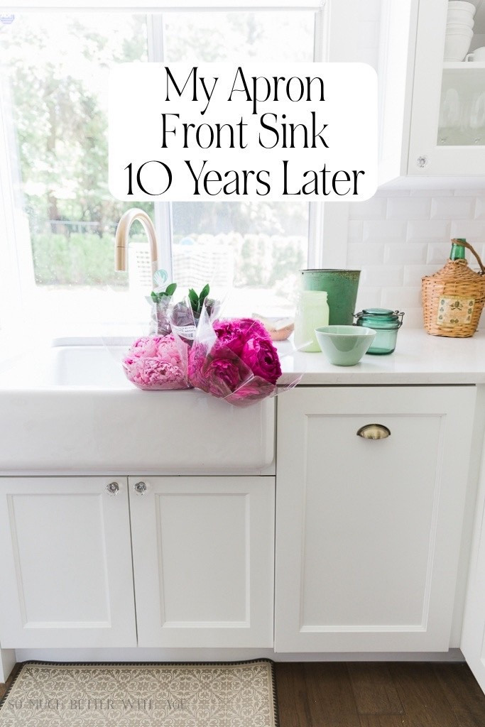 I’m sharing all the details - the good and the bad - about the apron-front cast iron sink I’ve had for 10 years now. Go to somuchbetterwithage.com to find more details  

#LTKHome