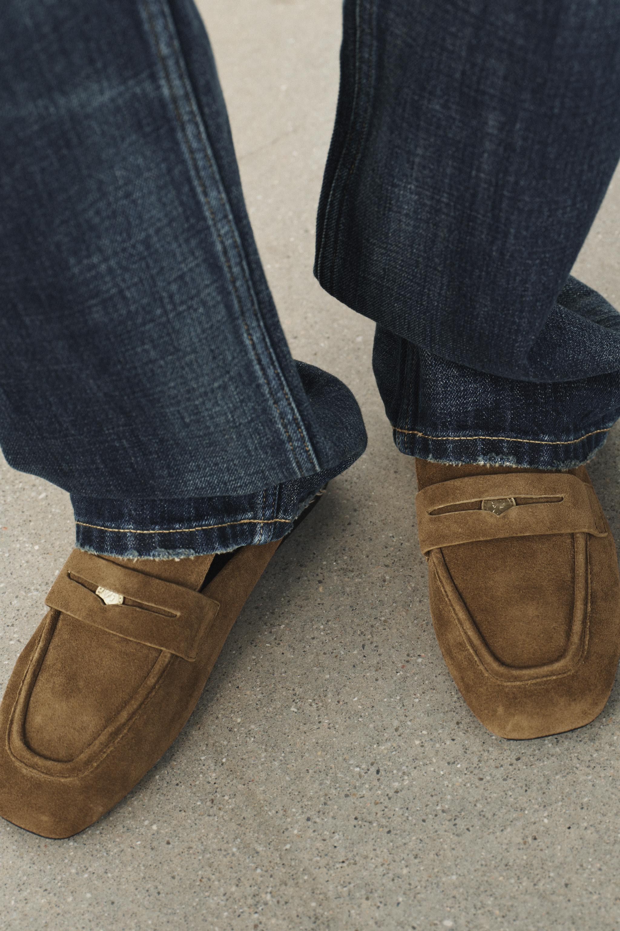 SPLIT LEATHER MULE LOAFERS | Zara US