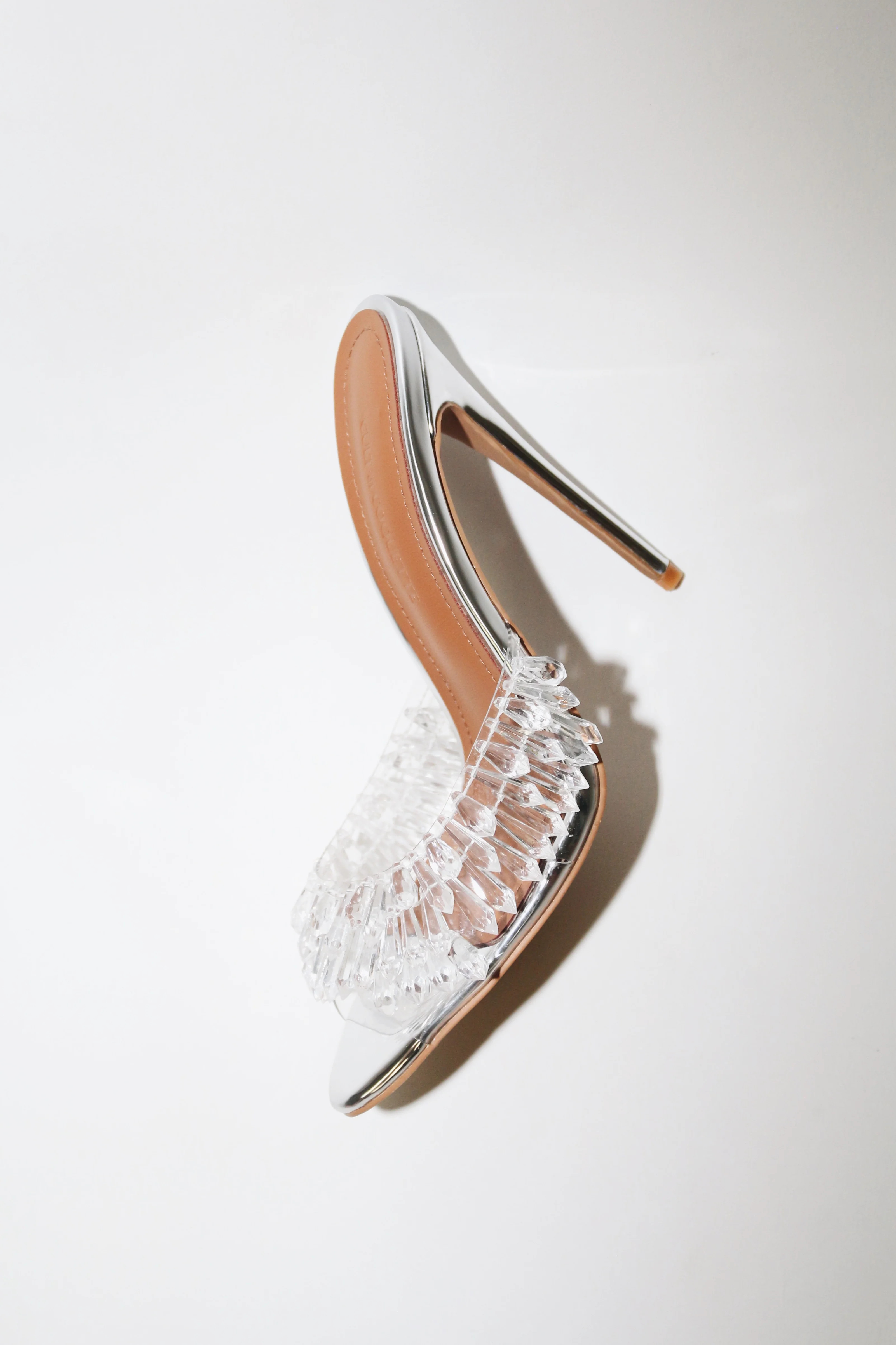 Goldie Clear Drip Chandelier Open Toe Mules 120 mm | CULT OF COQUETTE