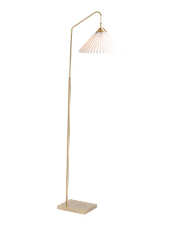 61in Pleated Shade Metal Floor Lamp | Marshalls