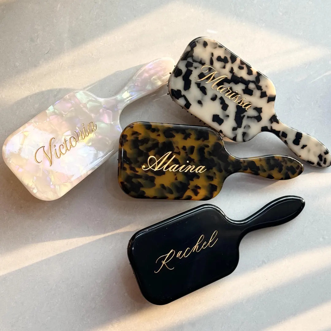 Custom Name Hair Brush, Personalized Brush, Engraved Hair Brush, Bridesmaid Gift, Custom Gift for... | Etsy (US)