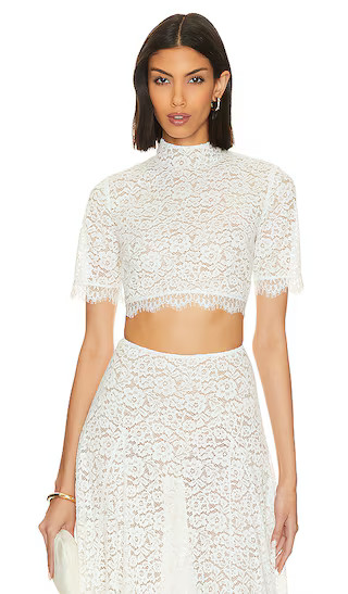 Emilia Top in White Lace | Revolve Clothing (Global)