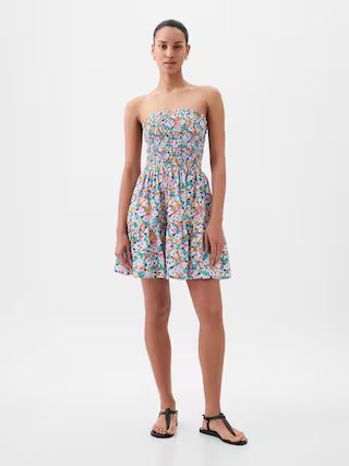 Strapless Smocked Mini Dress | Gap (US)