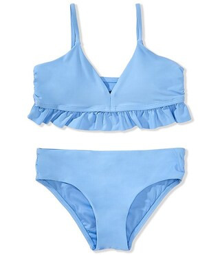 A Loves A Big Girls 7-16 Solid Flounce Bralette Two-Piece Swimsuit | Dillard's | Dillard's