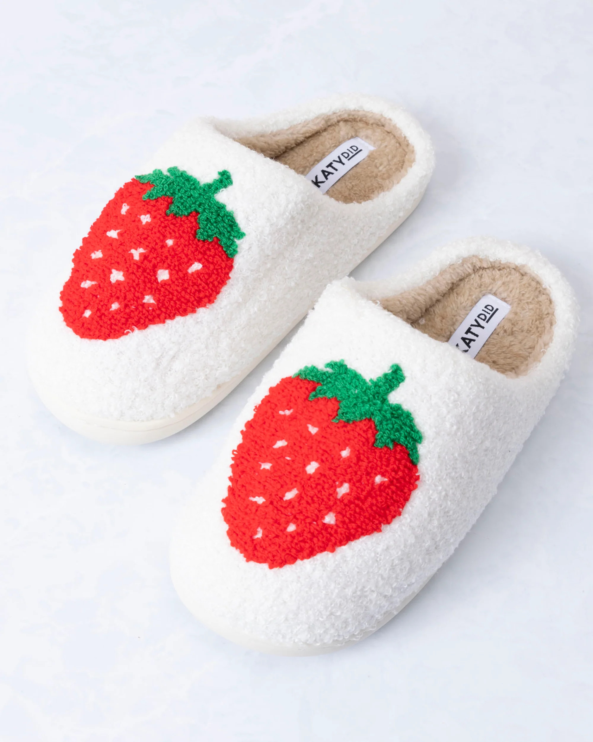 Strawberry - Fuzzy Slippers - Katydid | Printfresh