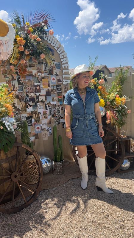 Country Concert Outfit

Ready to two-step the night away in this soft denim dress paired with white cowboy boots and a colorful hat? 🌟 

Let the music guide your style with jewelry that sings 'country chic' from songbird. 🎶 

#CountryConcertReady #DenimDreams

#LTKVideo #LTKFestival #LTKover40
